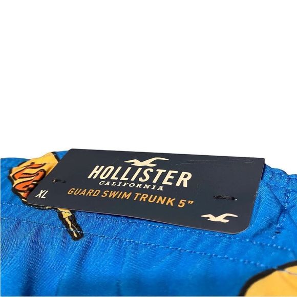 NWOT - Hollister Men’s 4-Way Stretch Guard Fit 5” Swim Trunk (Food Patterns) 🌭 - Picture 3 of 5
